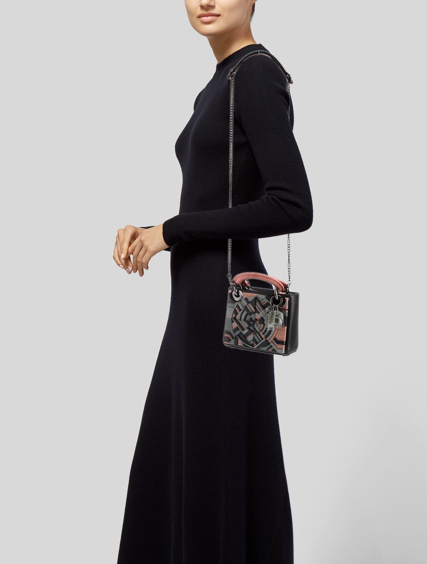 Christian Dior Leather Lady Dior Mini